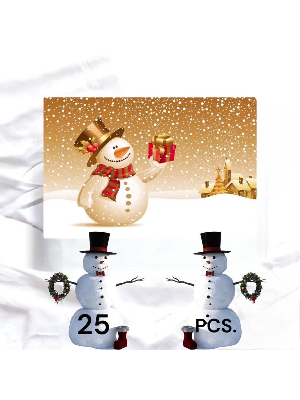 25 10X13 Poly Mailers Snowman Christmas Shipping Envelopes PRICE IS FIRM - Picture 5 of 8